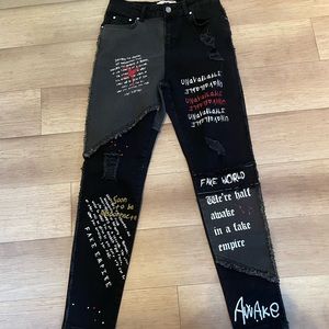 JK Attire black colorblock jeans